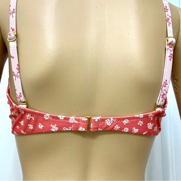 Polo by Ralph Lauren Floral Bikini Top Criss-Cross swimsuit size L - Picture 5 of 10